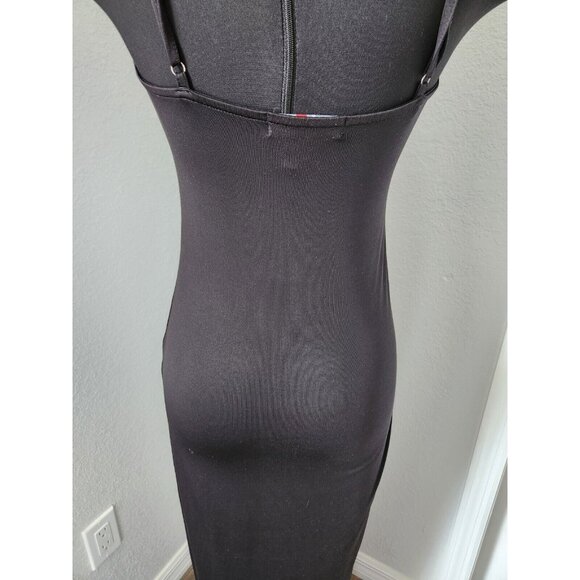 Absolutely Love It Maxi Black Dress Slim Spaghetti Straps Womens Size Small - Picture 7 of 10